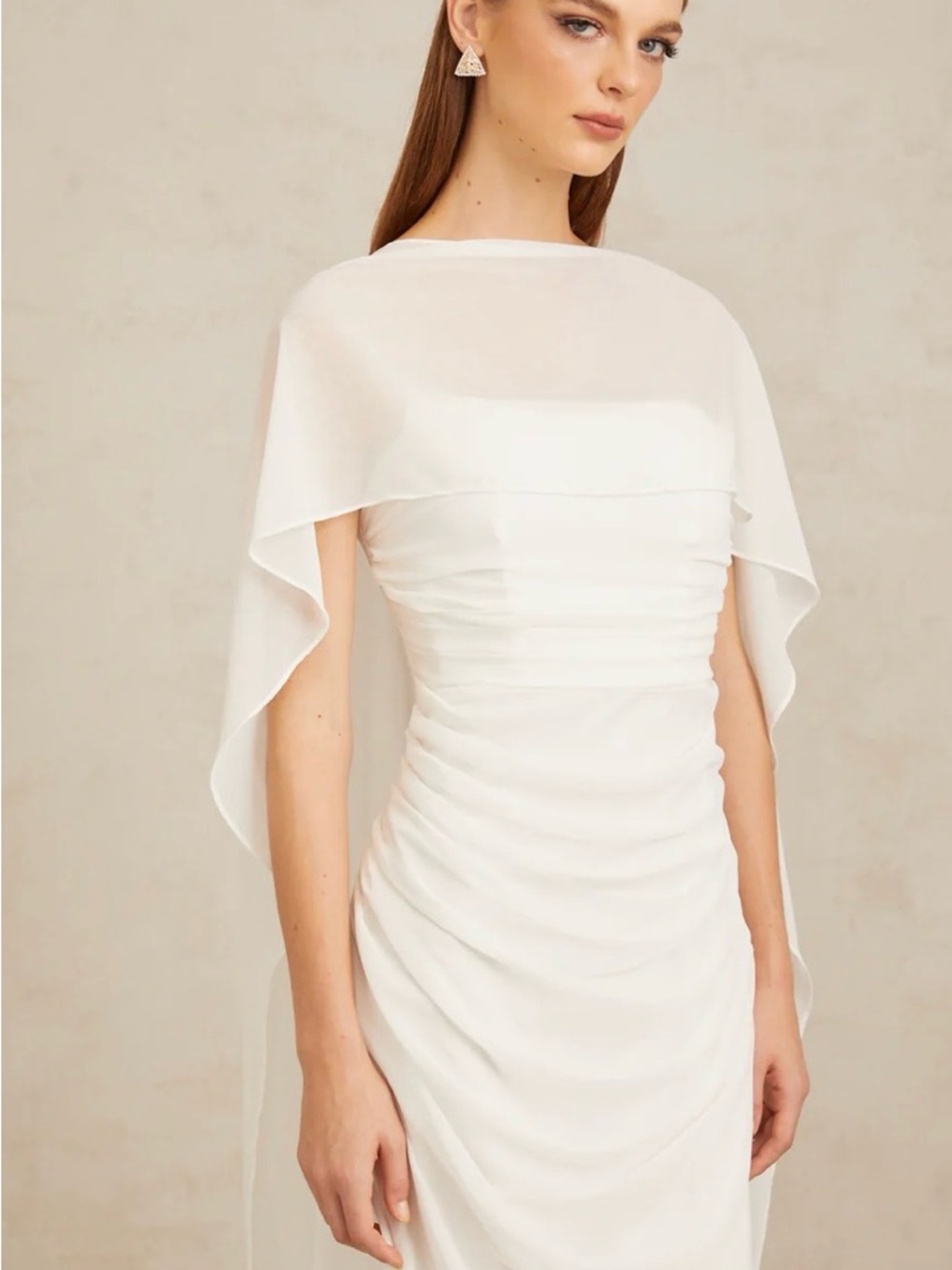 Miss Rosier Leonie White Cape and Dress Size M